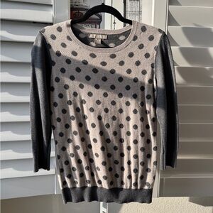 Banana Republic Black and Cream Polka Dot Sweater Size S